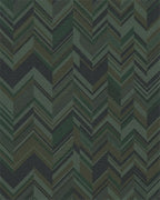 Deep Forest Green Chevron Stripes Rug - Cutout View
