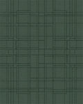 Deep Forest Green Geometric Lines Rug - Cutout View
