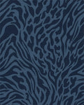 Deep Navy Wild Animal Imprint Rug - Cutout View