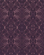 Deep Plum Abstract Organic Shapes Rug - Cutout View