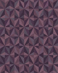 Deep Plum Geometric Starburst Rug - Cutout View
