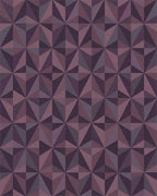 Deep Plum Geometric Starburst Rug - Cutout View