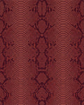 Deep Red Python Scales Reptilian Rug - Cutout View