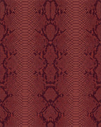 Deep Red Python Scales Reptilian Rug - Cutout View