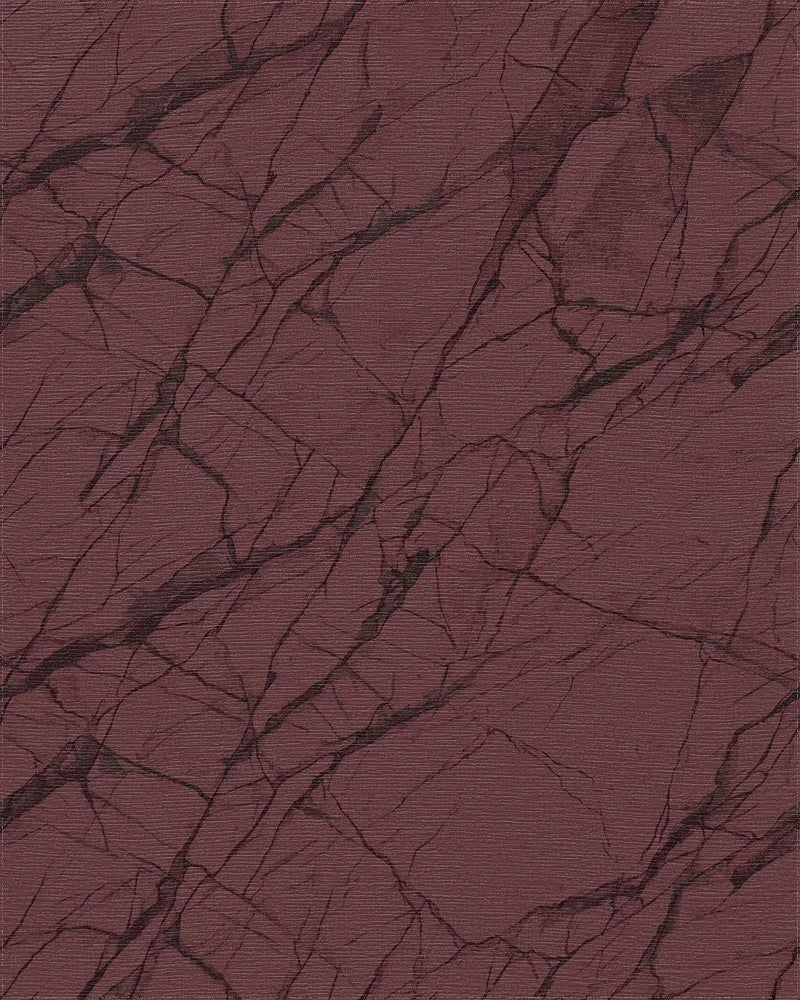 Deep Red Veined Stone Texture Rug - Cutout View