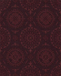 Deep Ruby Floral Medallion Radiance Rug - Cutout View
