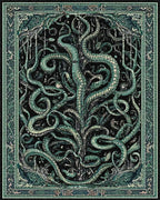Deep Sea Kraken Tentacle Motif Rug - Cutout View