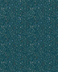 Deep Teal Floral Meadow Rug - Cutout View