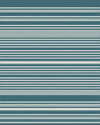 Deep Teal White Subtle Stripe Rug - Cutout View