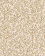 Delicate Feathered Botanical Motif Design Rug - Cutout View