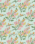 Delicate Floral Pattern With Pastel Hues Rug - Cutout View
