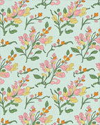 Delicate Floral Pattern With Pastel Hues Rug - Cutout View