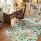 Delicate Floral Pattern With Pastel Hues Rug Office View
