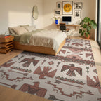 Desert Eagle Sun Arrow Rug Bedroom View