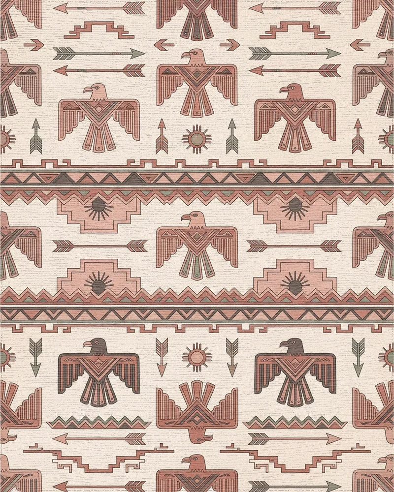 Desert Eagle Sun Arrow Rug - Cutout View