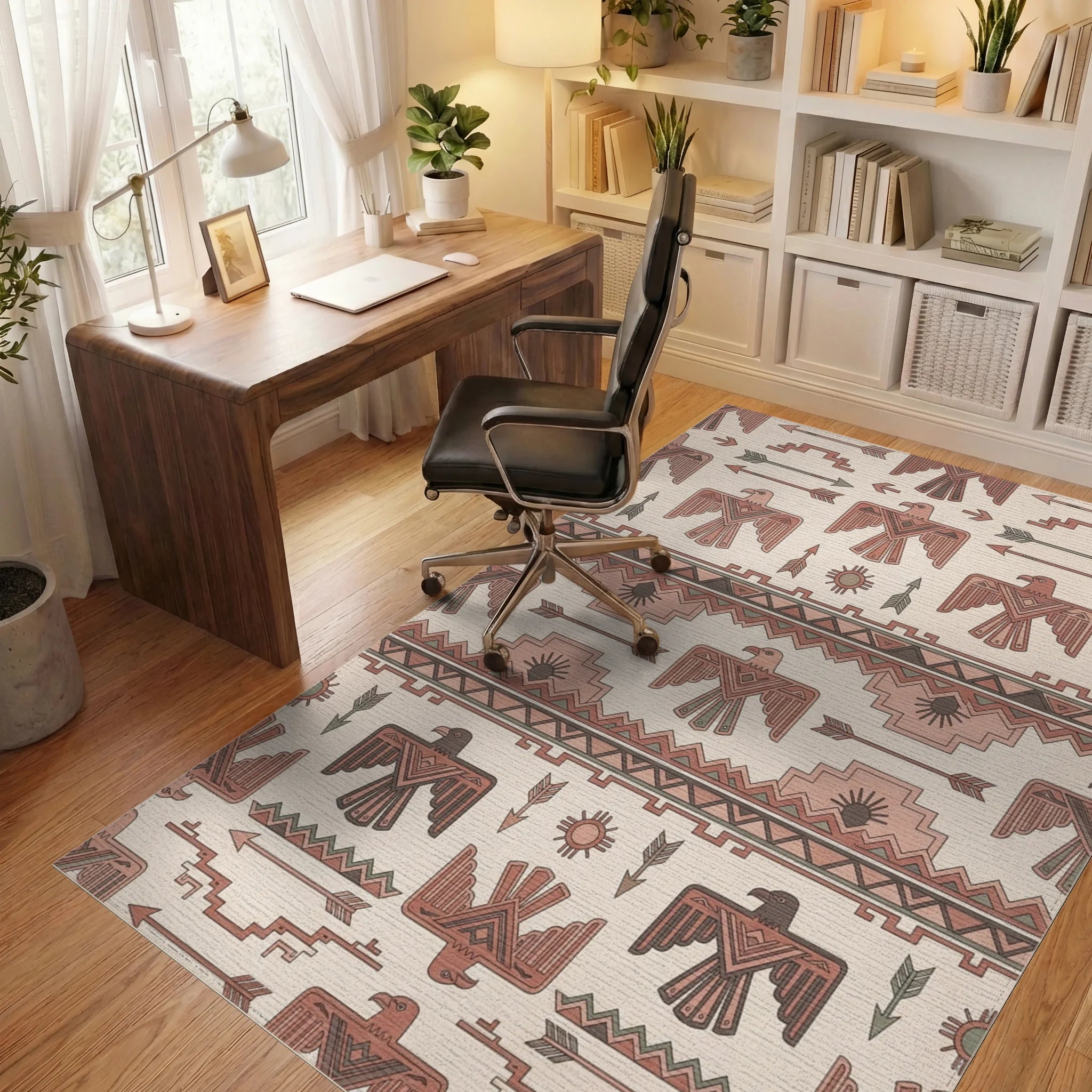 Desert Eagle Sun Arrow Rug Office View