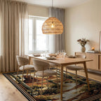 Desert Landscape Saguaro Cactus Tapestry Rug - Dining Room View