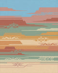 Desert Layers Geometric Southwest Rug - Cutout View