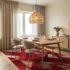 Modern Red Crimson Rug - dining_room