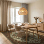 Vintage Red Yellow Rug - dining_room