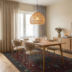 Red Indigo Gold Rug - dining_room
