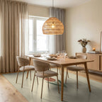 Cream Green Geometric Rug - dining_room
