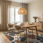 Gray Cream White Rug - dining_room