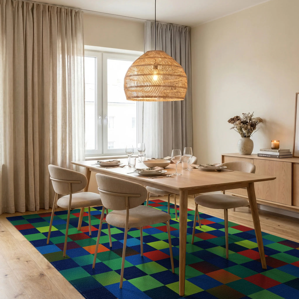 Navy Blue Forest Rug - dining_room