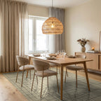 Black Cream Beige Rug - dining_room