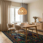 Maximalist Elephant And Lion Cream Rug - dining_room