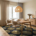 Geometric Hexagon Gold Silver Rug - dining_room