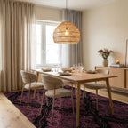 Vintage Black Magenta Rug - dining_room