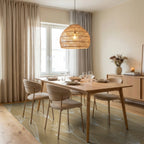 Beige White Floral Rug - dining_room