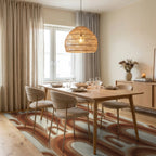 Terracotta Arch Minimalist Boho Rug - dining_room