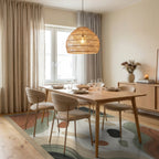 Beige Green Abstract Rug - dining_room