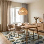 Minimalist Automotive Silhouette Cream Area Rug - dining_room