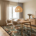 Green Brown Contains Rug - dining_room