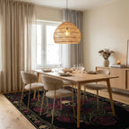 Maroon Black Gold Rug - dining_room