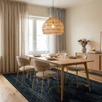 Blue Black Crimson Rug - dining_room