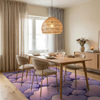 Contemporary Lavender Pink Rug - dining_room