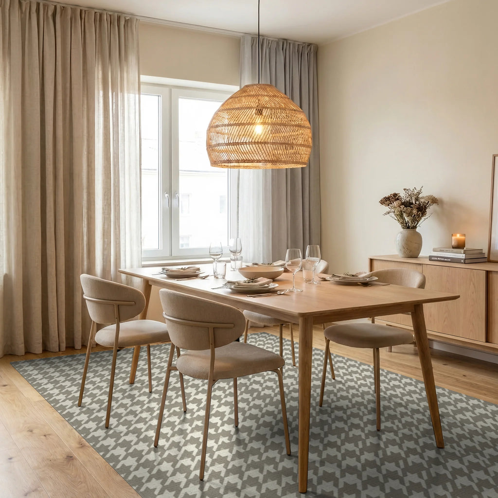 Geometric Lines Covers Rug - dining_room