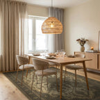 Traditional Persian Floral Rug - dining_room