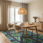 Modern Road Map Activity Rug - dining_room