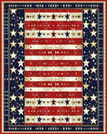 Distressed Flag Stars Stripes Rug - Cutout View