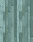 Distressed Wood Plank Teal Rug - Cutout View
