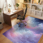 Dreamy Cloudscape Nebula Pattern Rug Office View