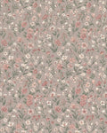 Dusty Rose Charming Wildflower Meadow Rug - Cutout View