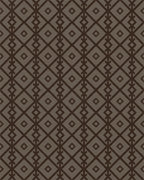 Earth Toned Geometric Diamond Rug - Cutout View