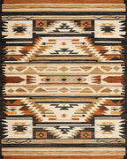 Earth Tones Geometric Southwestern Rug - Cutout View