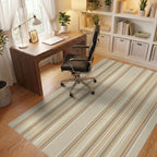 Earth Tones Striped Stripe Rug Office View